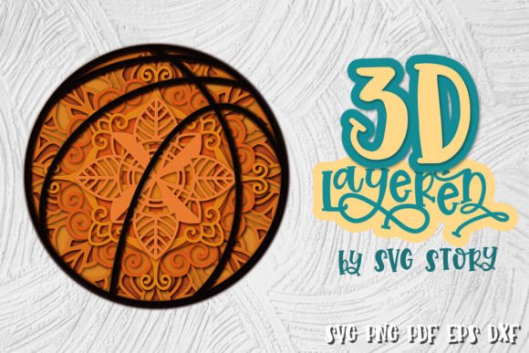 3D Basketball Ball Layered Sport Games – A Laser Cutting Graphic Design Asset for Content Creators