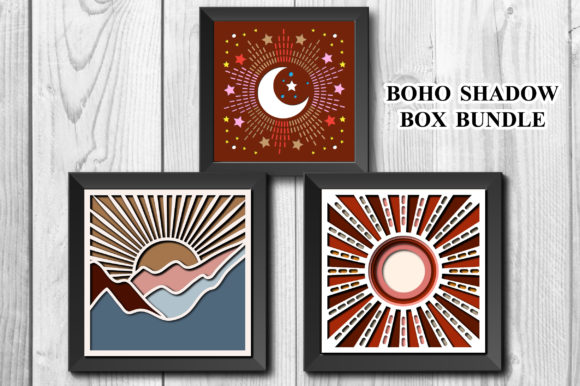 3D Boho Sun Moon Shadow Box Bundle Review