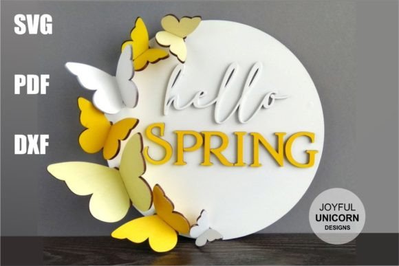 3D Butterfly Spring Door Hanger: A Laser-Cut Sign for Creative Publishing