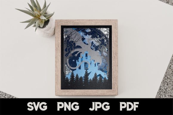 3D Dragon SVG Review: A Versatile Graphic for Shadow Box Creations