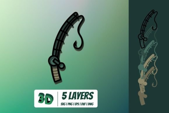 3D Fishing Rod SVG Review for Real Crafting Projects