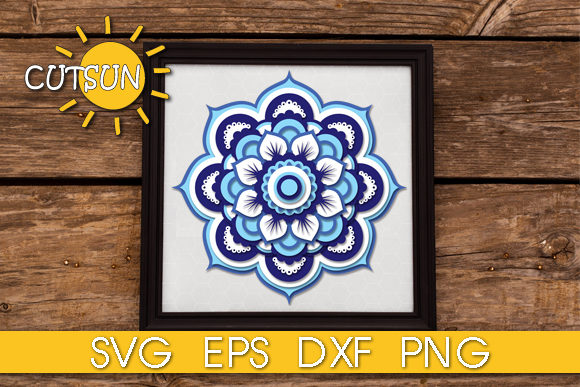3D Layered Mandala SVG for Shapes and Handmade Creations