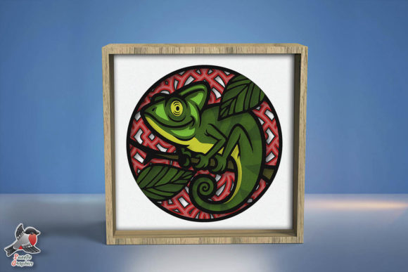 3D Lizard Shadow Box SVG: A Unique Design Asset for Creative Branding