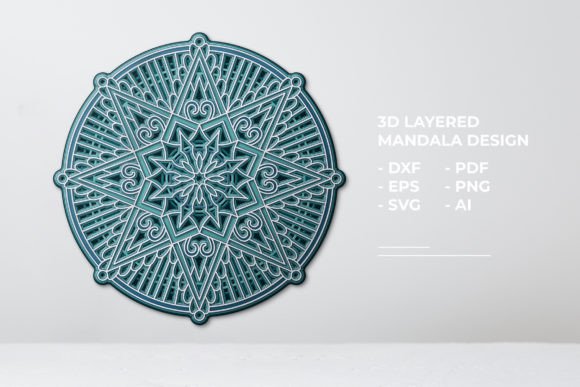 3D Mandala SVG Cut File Vol 12: A Design Asset for Creative Branding