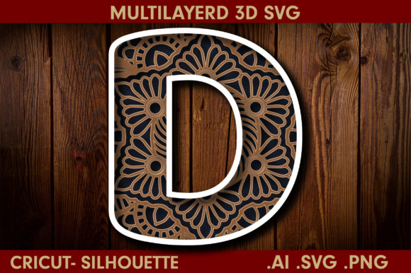 3D Multilayered Letter D Mandala: 3D SVG Shadow Boxes Review