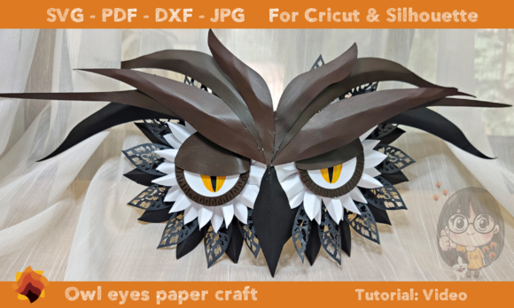 3D Paper-craft Owl Eyes Template: A 3D SVG Shapes Review for Brand Design