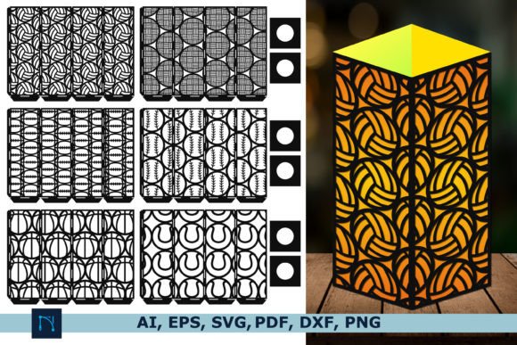 3D Sports Balls Lantern SVG Bundle: A Versatile Shape for Creative Sellers