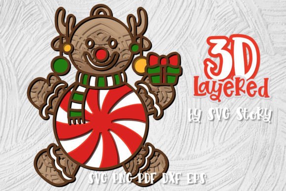 3D SVG Christmas Peppermint Candy Design Review