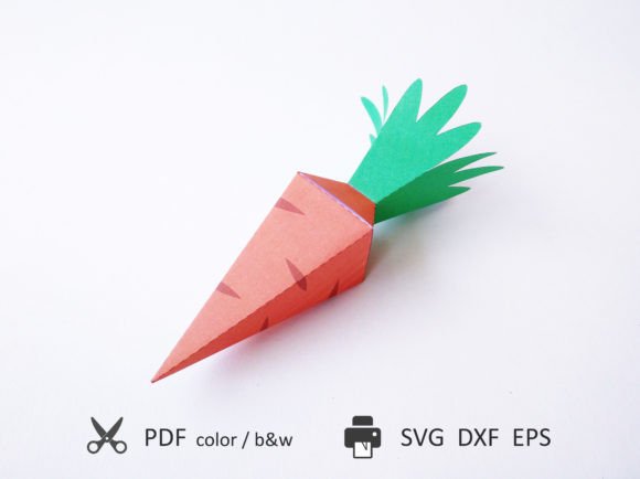 Carrot 3D Template for Paper Crafting: A Graphics Gem for Crafters