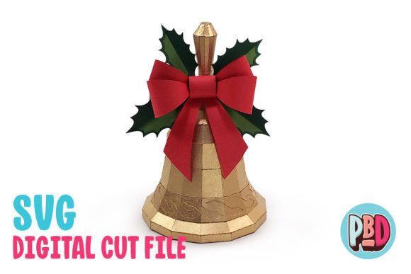 Christmas Bell 3D SVG: A Holiday Graphic Design Asset for Content Creators
