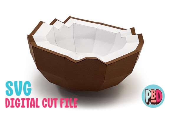 Coconut 3D Papercraft: A Versatile Shape for Branding and Packaging