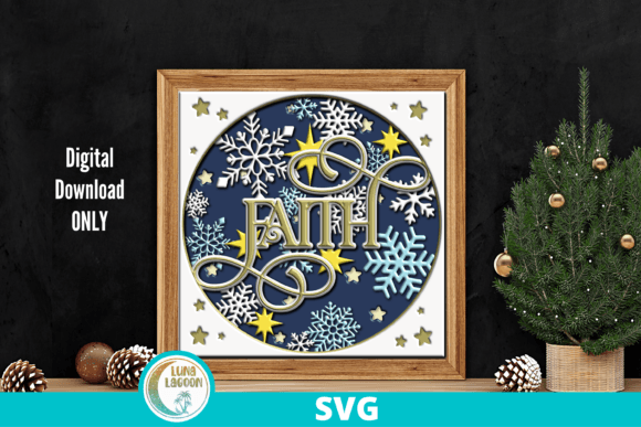 FAITH 3D Svg for Shadow Box