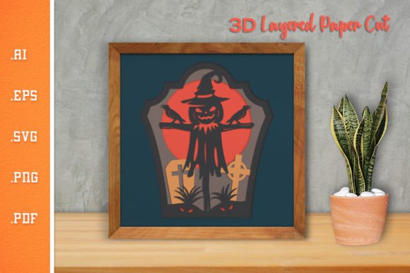 Halloween 3D Layered Paper Cut SVG for Editorial & Web Publishing