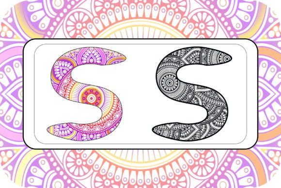 Layered Alphabet S Letter 3D Mandala SVG: A Vibrant Design Asset for Crafts and Graphics