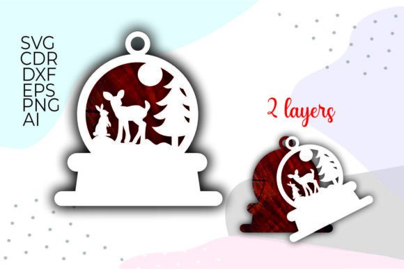 Merry Christmas 3d Deer Layered Ornament Review