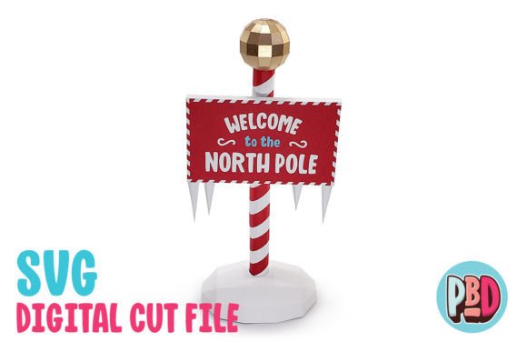 North Pole 3D Papercraft – A Festive 3D SVG for Christmas Creations