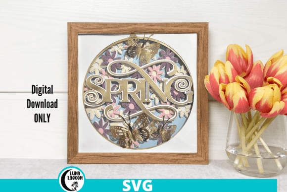 Spring Butterflies 3D SVG for Shadow Box Crafts