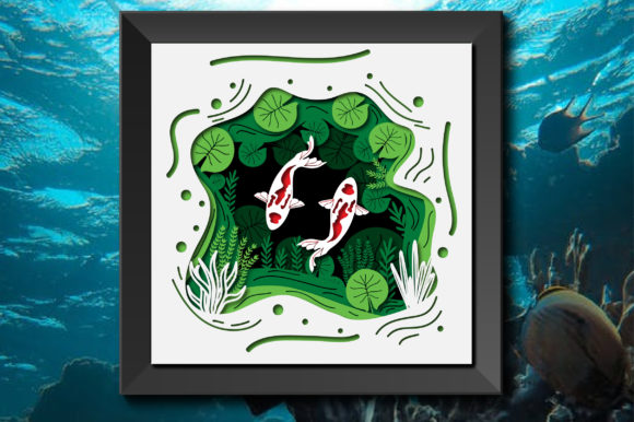 Underwater Koi Pond Shadow Box 3D SVG Review for Real Projects