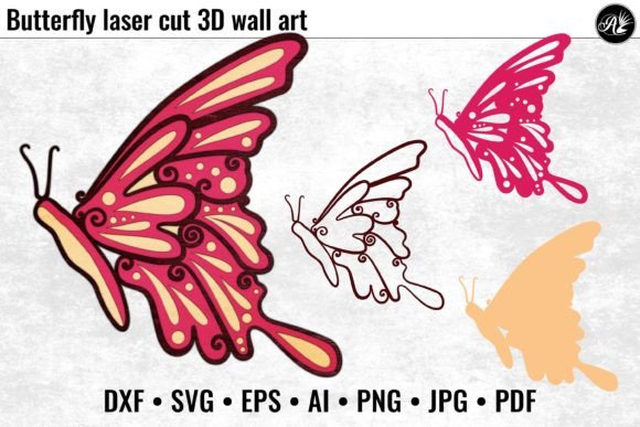 Whimsical Butterfly 3D SVG for Local Business Branding